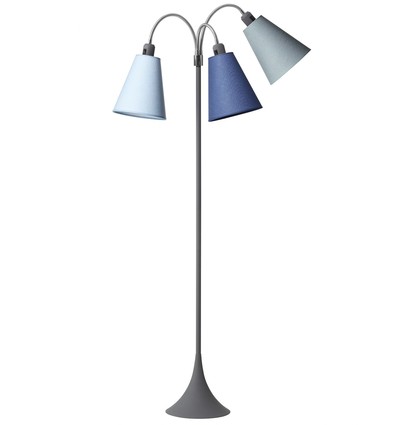 E27 TRAFIK Stehlampe, Nielsen Light - Grau - Dalablau, Türkis, Hellblau