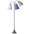 E27 TRAFIK Stehlampe, Nielsen Light - Grau - Dalablau, Türkis, Hellblau