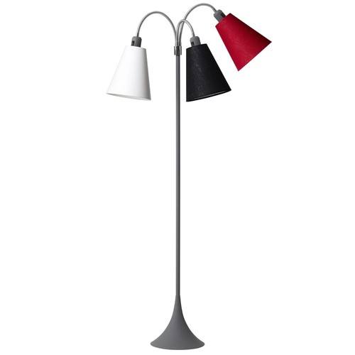 E27 TRAFIK Stehlampe, Nielsen Light - Grau - Weiß, Schwarz, Rot