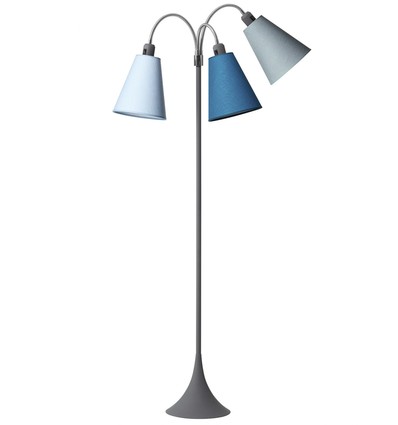 E27 TRAFIK Stehlampe, Nielsen Light - Grau - Türkis, Hellblau, Petrol