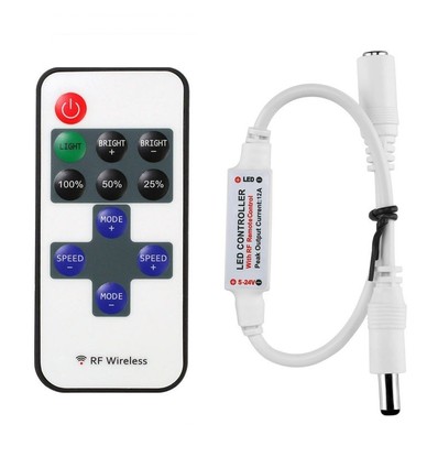 Kabelloser Dimmer mit Fernbedienung - RF kabellos, Speicherfunktion, 12V (30W)