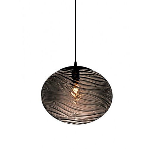 Halo Design - Handgefertigte Pendelleuchte Ø38, geräuchertes Glas