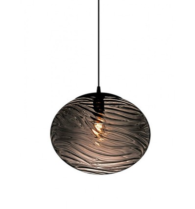 Halo Design - Handgefertigte Pendelleuchte Ø38, geräuchertes Glas