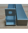 Aluprofil 18x13 für IP65 & IP68 LED-Streifen - Breit, 1m, inkl. matter Abdeckung & Clips, eloxiert