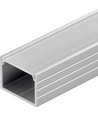 Aluprofil 18x13 für IP65 & IP68 LED-Streifen - Breit, 1m, inkl. matter Abdeckung & Clips, eloxiert