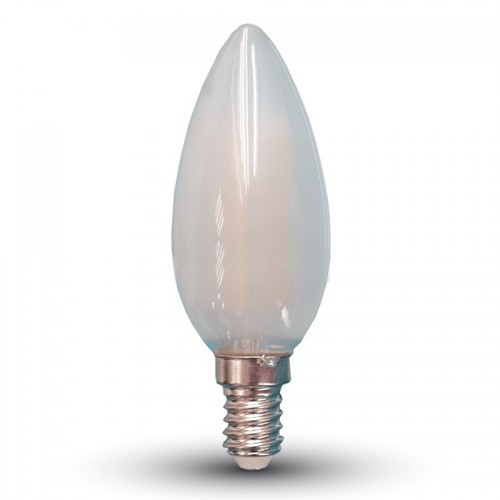 E14 4W LED-Kerzenlampe - Filament, mattiertes Glas
