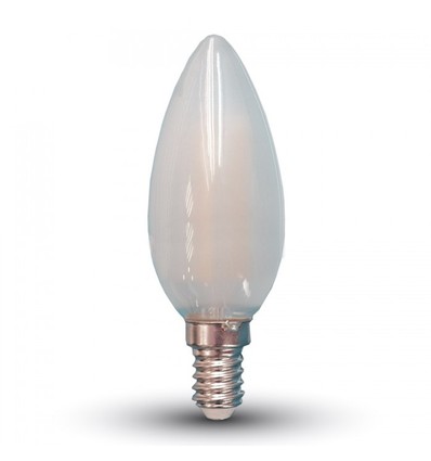 E14 4W LED-Kerzenlampe - Filament, mattiertes Glas
