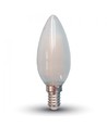 E14 4W LED-Kerzenlampe - Filament, mattiertes Glas