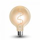 E27 4W LED Globe-Lampe - Ø9,5 cm, Kohlefaden, extra warmweiß, 2200K