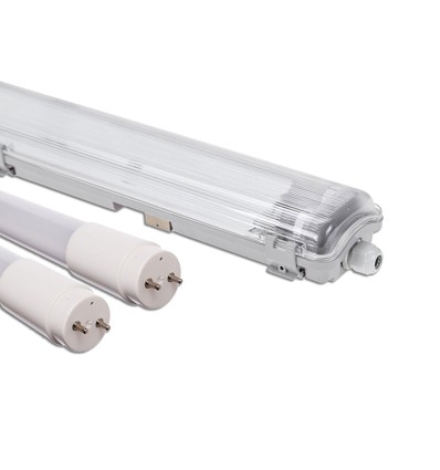 120cm 2x18,5W Limea T8 LED Doppelarmatur - IP65 wasserdicht, inkl. LED-Röhren