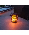 Solar-Luxus-Gartenlampe 4-in-1 - Schwarz, Flammeneffekt, 65 cm hoch