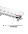 150cm Limea T8 LED-Armatur, durchverdrahtet - Für 1x150cm LED-Röhre, IP65 wasserdicht
