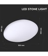 V-Tac RGB LED Stein - Wiederaufladbar, mit Fernbedienung, 33x25x17 cm