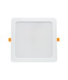 12W 14,5 x 14,5 cm LED Einbaupanel - IP54 Außenbereich, Ausschnitt: 12 x 12 cm, Maße: 14,5 x 14,5 cm