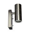 GU10 Wandleuchte Up/Down mit Sensor - IP44 Außenbereich, Edelstahl, ohne Leuchtmittel