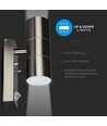 GU10 Wandleuchte Up/Down mit Sensor - IP44 Außenbereich, Edelstahl, ohne Leuchtmittel