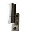GU10 Wandleuchte Up/Down mit Sensor - IP44 Außenbereich, Edelstahl, ohne Leuchtmittel
