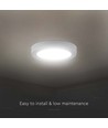 12W LED Deckenleuchte - Ø17cm, Höhe: 3cm, weißer Rand