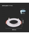 2er-Pack MR16/GU10 Downlight-Set - Ohne Leuchtmittel, Glänzend Weiß, Loch: Ø6,3 cm, Maße: Ø8 cm