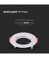 2er-Pack MR16/GU10 Downlight-Set - Ohne Leuchtmittel, Glänzend Weiß, Loch: Ø6,3 cm, Maße: Ø8 cm