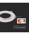 2er-Pack MR16/GU10 Downlight-Set - Ohne Leuchtmittel, Glänzend Weiß, Loch: Ø6,3 cm, Maße: Ø8 cm