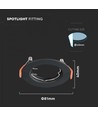 MR16/GU10 Downlight-Set - Ohne Leuchtmittel, schwarz, Lochausschnitt: Ø6,3 cm, Maße: Ø8 cm