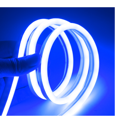 5m 8W/m Blau 8x16 Neon Flex LED - 12V DC, IP67