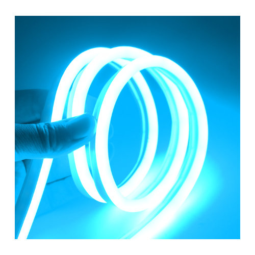 5m 8W/m Hellblau 8x16 Neon Flex LED - 12V DC, IP67