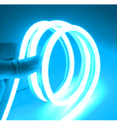5m 8W/m Hellblau 8x16 Neon Flex LED - 12V DC, IP67