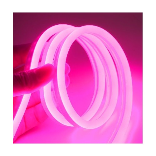 5m 8W pro Meter Pink 8x16 Neon Flex LED - 12V DC, IP67
