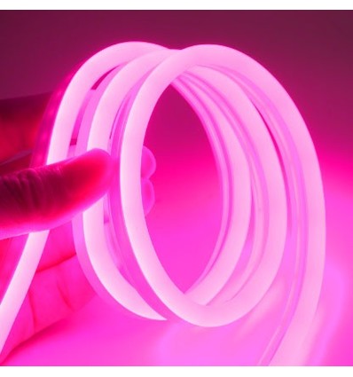 5m 8W pro Meter Pink 8x16 Neon Flex LED - 12V DC, IP67