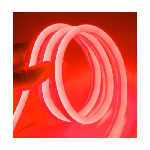 5m 8W/m Rot 8x16 Neon Flex LED - 12V DC, IP67
