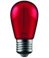 E27 1W LED Tropfenlampe - Rot, Kohlefaden