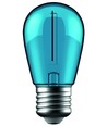 E27 1W LED Tropfenlampe - Blau, Filament