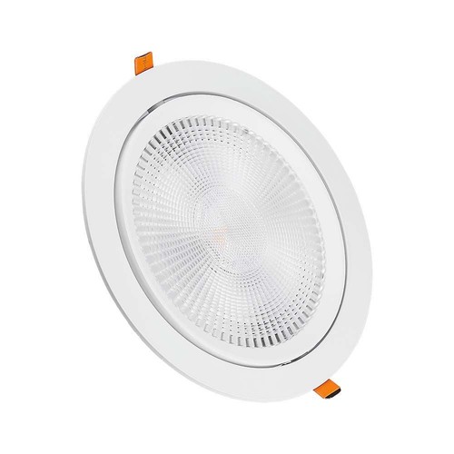 V-Tac 30W LED Einbaustrahler - Loch: Ø19,5 cm, Maße: Ø22,5 cm, 3,8 cm hoch, Samsung LED-Chip, 230V