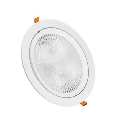 V-Tac 30W LED Einbaustrahler - Loch: Ø19,5 cm, Maße: Ø22,5 cm, 3,8 cm hoch, Samsung LED-Chip, 230V