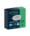 V-Tac 30W LED Einbaustrahler - Loch: Ø19,5 cm, Maße: Ø22,5 cm, 3,8 cm hoch, Samsung LED-Chip, 230V