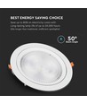 V-Tac 30W LED Einbaustrahler - Loch: Ø19,5 cm, Maße: Ø22,5 cm, 3,8 cm hoch, Samsung LED-Chip, 230V