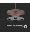 V-Tac wiederaufladbare Tischlampe, kabellos - Corten, IP54 Außen-Tischlampe, Touch-dimmbar, Modell Mini
