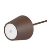 V-Tac wiederaufladbare Tischlampe, kabellos - Corten, IP54 Außen-Tischlampe, Touch-dimmbar, Modell Mini