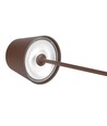 V-Tac wiederaufladbare Tischlampe, kabellos - Corten, IP54 Außen-Tischlampe, Touch-dimmbar, Modell Mini