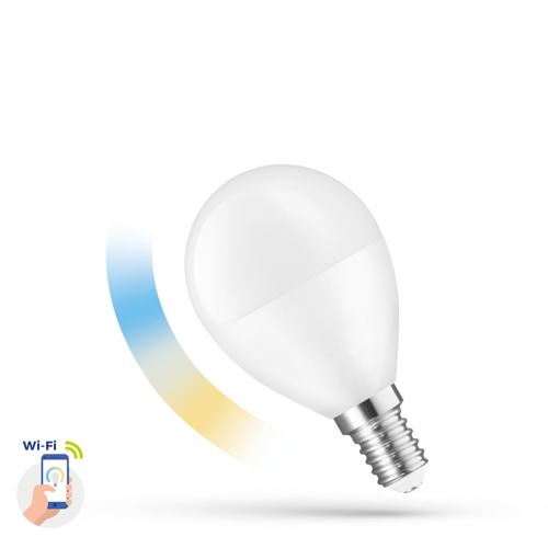 E14 5W Smart Home LED-Lampe - P45, Tuya/Smart Life, kompatibel mit Google Home, Alexa und Smartphones, CCT