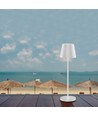 V-Tac wiederaufladbare Tischlampe, kabellos - Weiß, IP54 Outdoor Tischlampe, Touch-dimmbar, Modell Mini