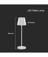 V-Tac wiederaufladbare Tischlampe, kabellos - Weiß, IP54 Outdoor Tischlampe, Touch-dimmbar, Modell Mini