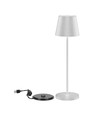 V-Tac wiederaufladbare Tischlampe, kabellos - Weiß, IP54 Outdoor Tischlampe, Touch-dimmbar, Modell Mini