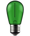 E27 1W LED Tropfenlampe in Grün mit Kohlefaden-Optik