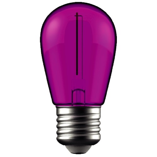 E27 1W LED Tropfenlampe - Lila, Filament
