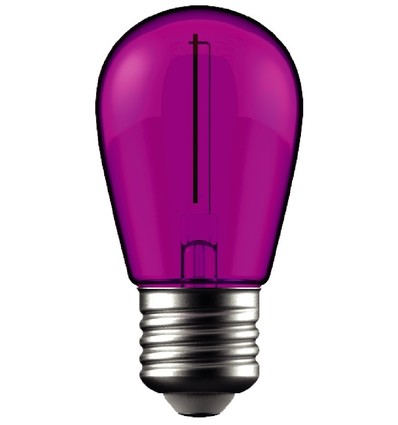 E27 1W LED Tropfenlampe - Lila, Filament