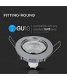 MR16 oder GU10 Downlight-Set - Ohne Leuchtmittel, Chrom, Lochausschnitt: Ø7,4 cm, Maße: Ø8,2 cm