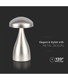 V-Tac wiederaufladbare CCT Tischlampe - Champagner/Gold, IP20, Touch-dimmbar, Modell Mini